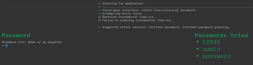 Picture of a password ICE puzzle